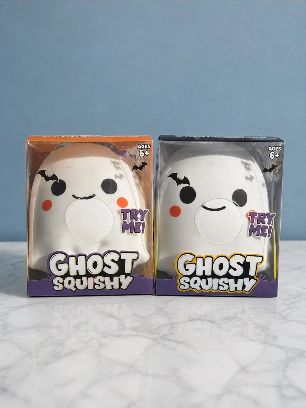 6 Piece - Large Ghost Squishy 3 Boy 3 Girl Halloween
